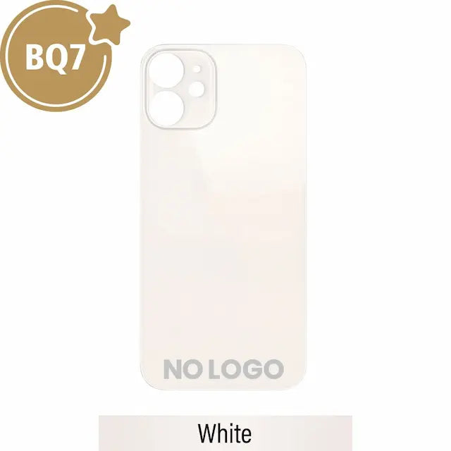 BQ7 Rear Glass With 3M Adhesive Replacement for iPhone 12 (NO LOGO)-White