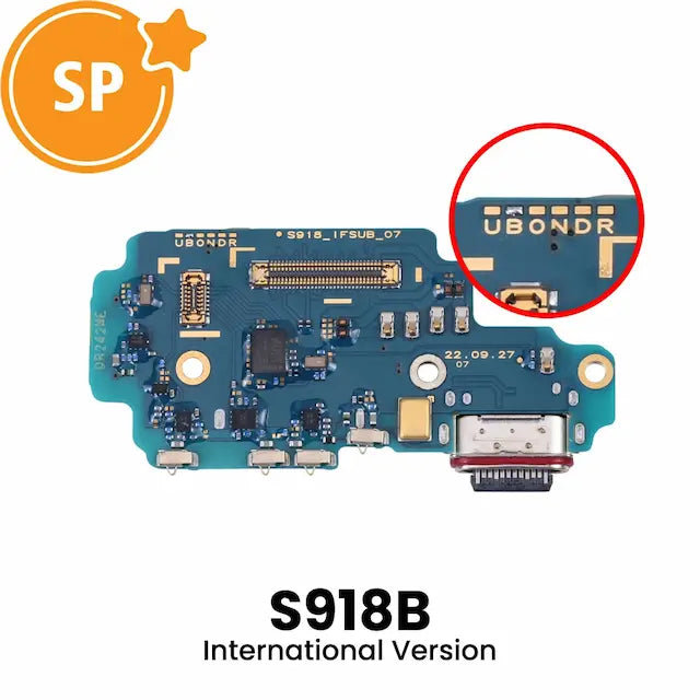 Charging Port Board for Samsung Galaxy S23 Ultra S918B (International Version) GH96-15782A (Service Pack)