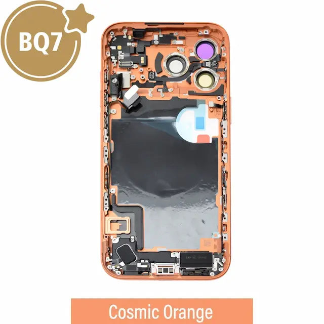 BQ7 Mid-Frame Housing with Full Set Parts for iPhone 17 Pro Max- Cosmic Orange (With SIM Tray Version)