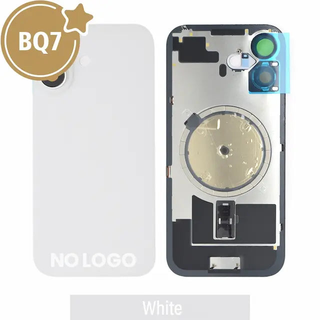 BQ7 Rear Cover Glass with Camera Lens Glass and Magsafe Magnet for iPhone 17 -White