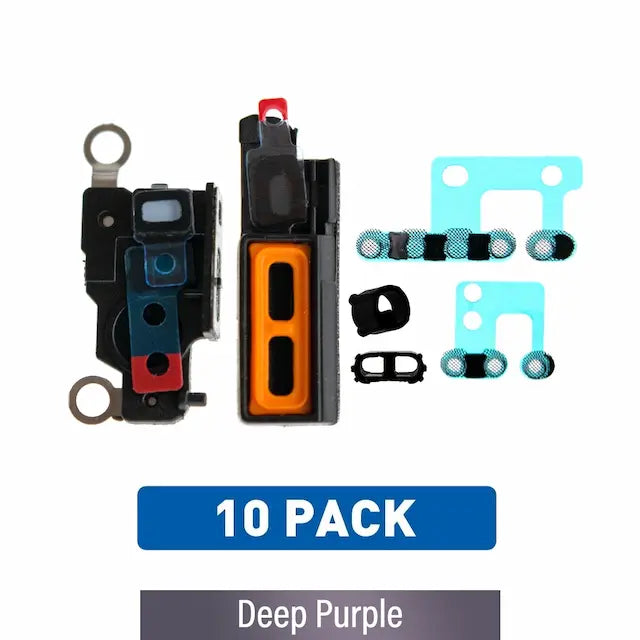 Loud Speaker & Microphone Anti-dust Mesh for iPhone 14 Pro-Deep Purple (Pack of 10)