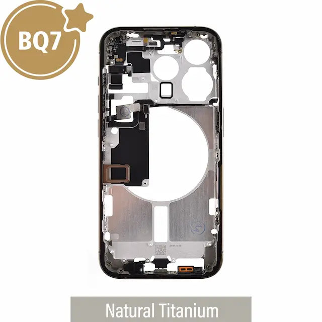 Mid-Frame Housing for iPhone 15 Pro-Natural Titanium (With SIM Tray Version) (BQ7)
