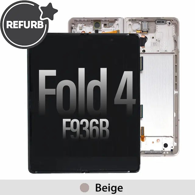 REFURB OLED Assembly Replacement with Frame for Samsung Galaxy Z Fold4 F936B-Beige