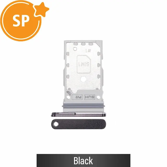 Dual SIM Card Tray for Samsung Galaxy S22 Ultra S908B GH98-47138A (Service Pack)-Phantom Black