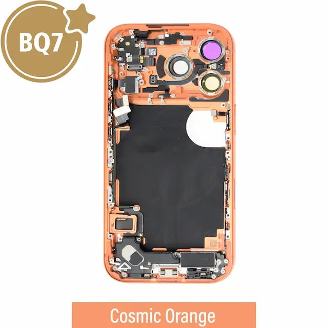 BQ7 Mid-Frame Housing with Full Set Parts for iPhone 17 Pro- Cosmic Orange (With SIM Tray Version)