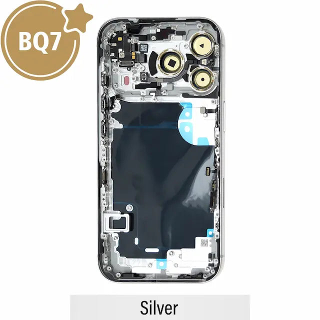 Mid-Frame Housing for iPhone 17 Pro -Silver (With SIM Tray Version) (BQ7) (No Camera Control Button)