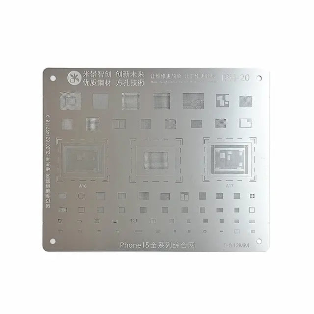 MiJing High Precision BGA Reballing Stencil for iPhone 15 Series