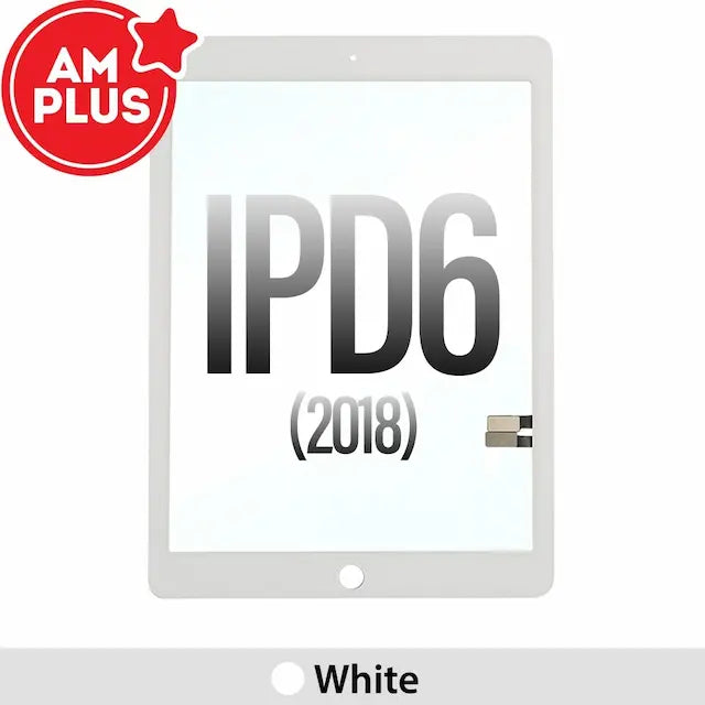 AMPLUS Touch Screen Digitizer with IC Connector for iPad 6 (2018)-White