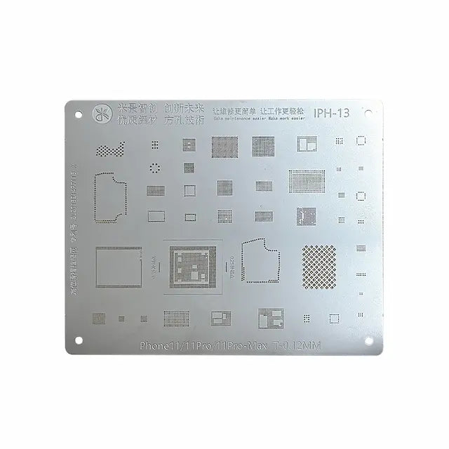 MiJing High Precision BGA Reballing Stencil for iPhone 11 / 11 Pro / 11 Pro Max