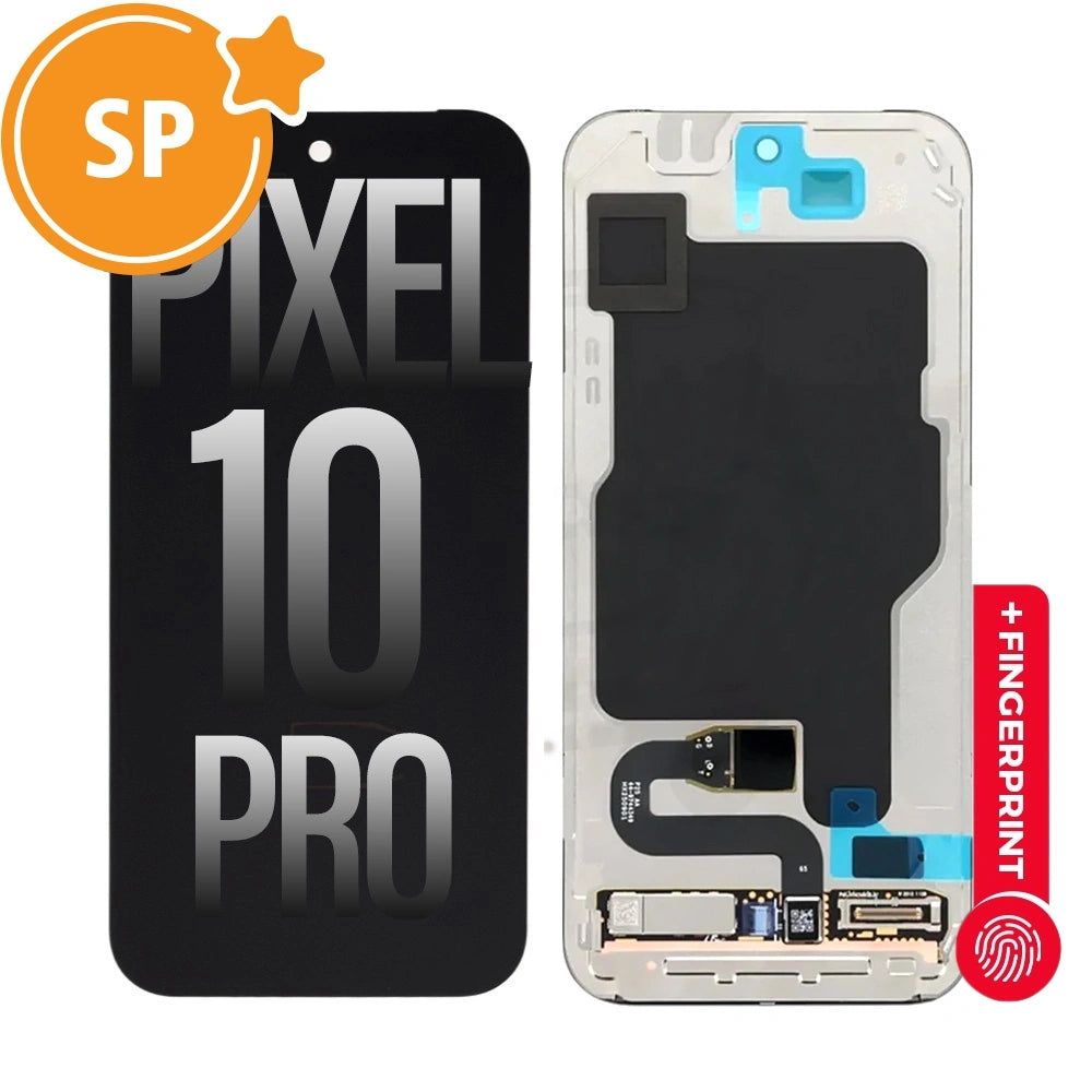 OLED Screen Digitizer Replacement with Bezel Frame and Fingerprint Sensor for Google Pixel 10 Pro G949-01418-00 (Service Pack)
