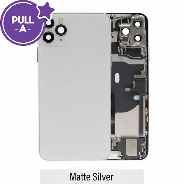 Rear Housing with Full Set Parts for iPhone 11 Pro Max-Matte Silver (PULL-A)