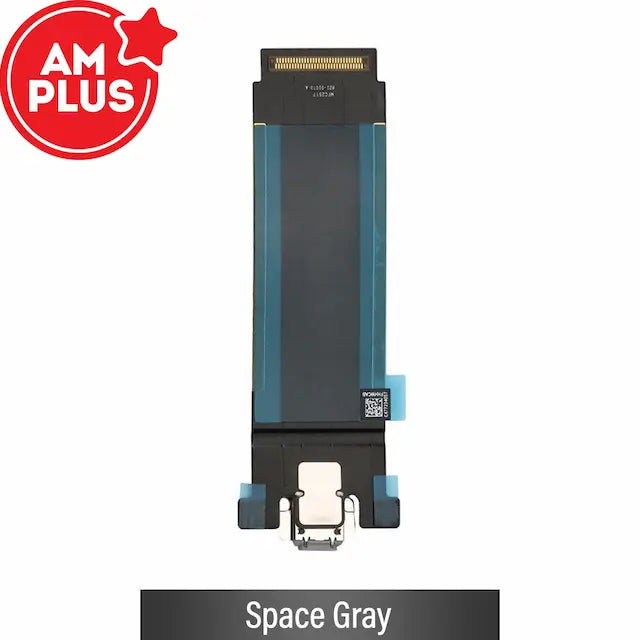 AMPLUS Charging Port with Flex Cable for iPad Pro 12.9 2nd (Wi-Fi)-Space Gray