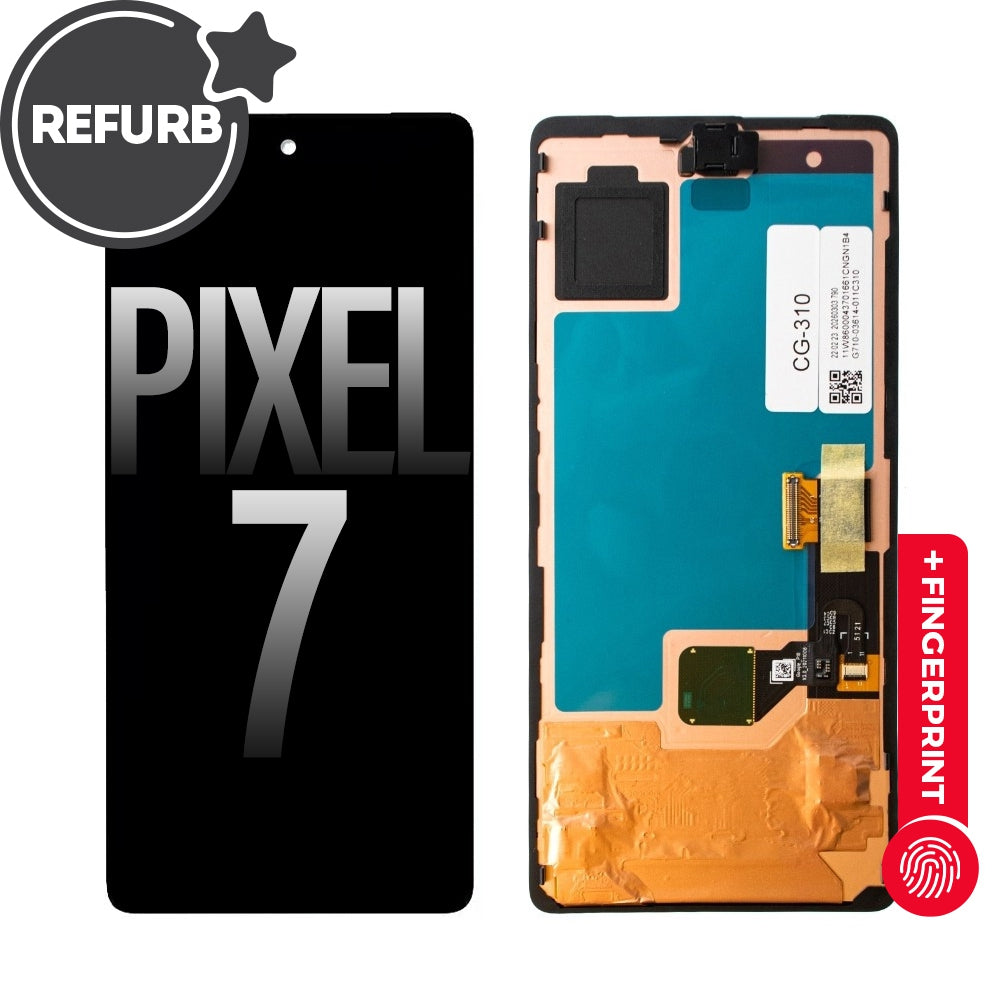 REFURB OLED Screen Digitizer with Bezel Frame and Fingerprint Sensor for Google Pixel 7