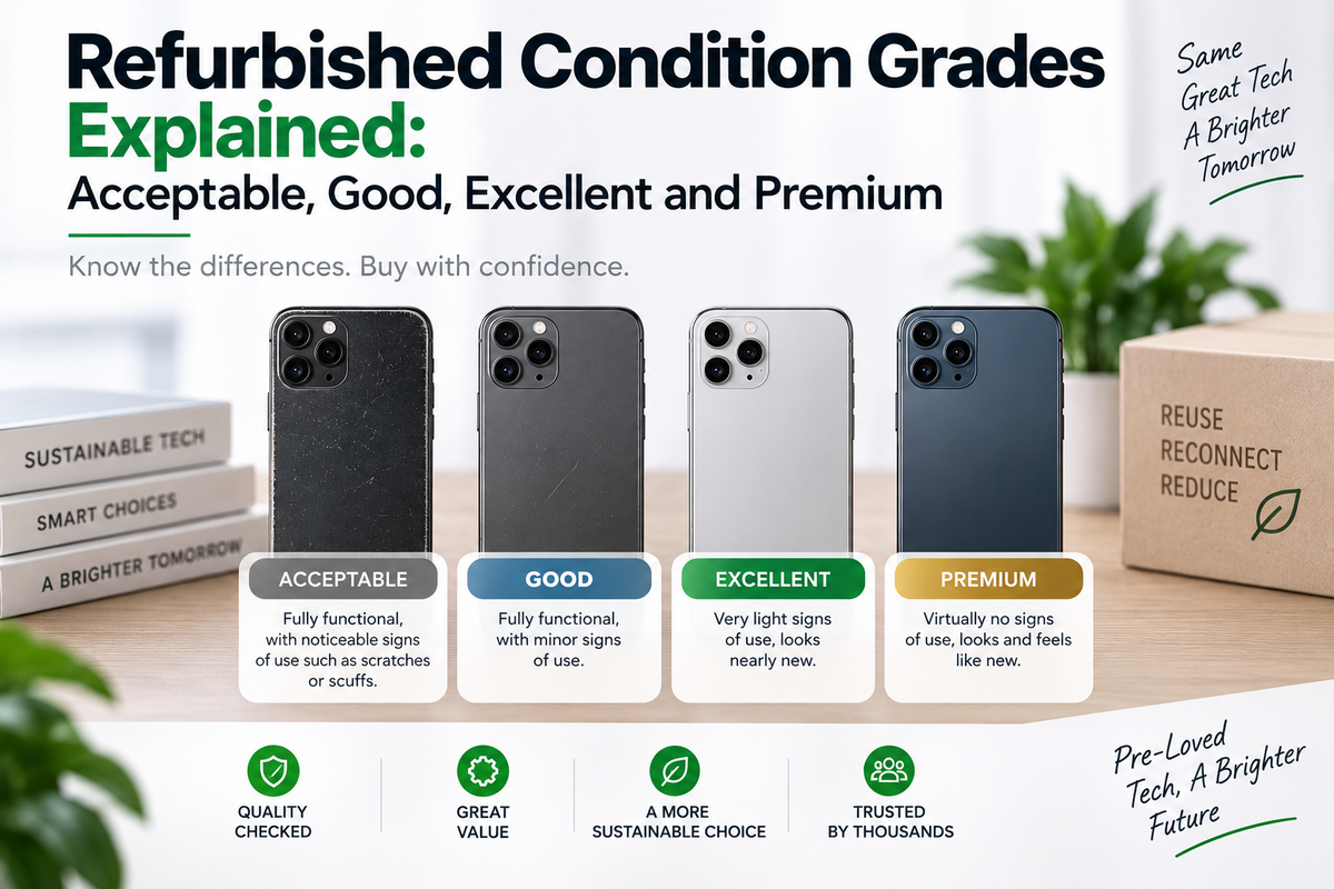 Refurbished Condition Grades Explained: Acceptable, Good, Excellent and Premium