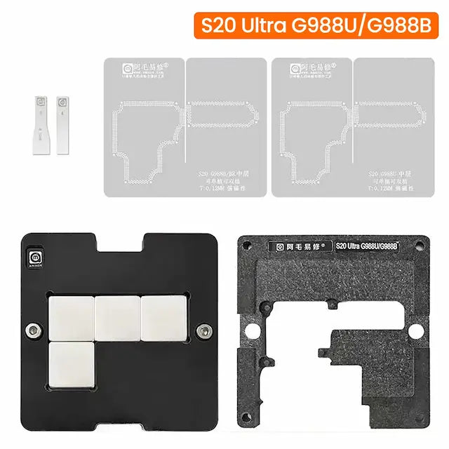 AMAOE Double-side Use Middle Frame Reballing Stencil Platform for Samsung Galaxy S20 Ultra G988