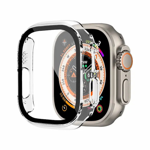 Re-Define Hard PC Case with Tempered Glass Screen Protector for Apple Watch Ultra 1 / 2 / 3 / 4 49mm