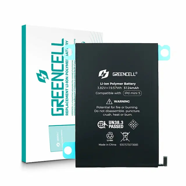 Greencell iPad mini 5 (2019) Replacement Battery 5124mAh with Adhesive Strips