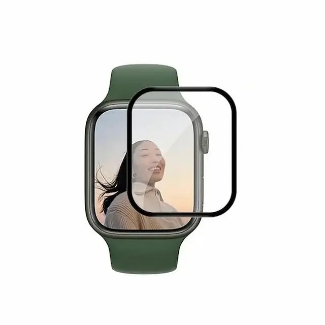 Kinglas 2.5D Full Coverage Silk Printing Black Edge Tempered Glass Screen Protector For iWatch Series 10 46MM (2024)