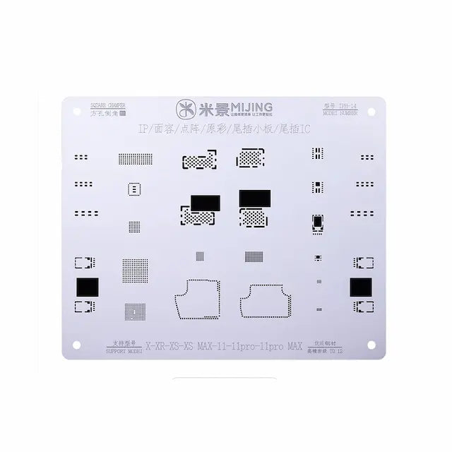 MiJing High Precision BGA Reballing Stencil for iPhone X-11 Series