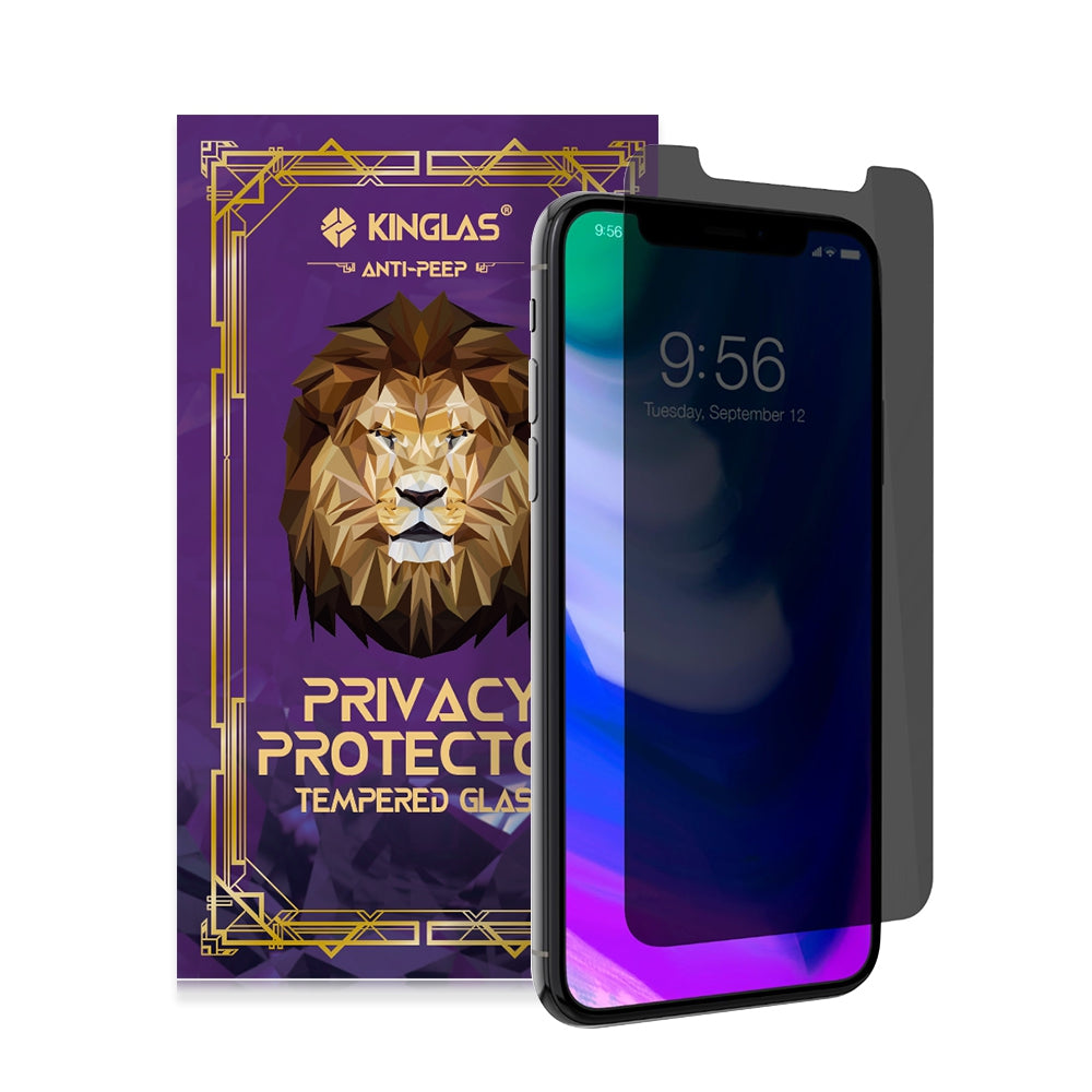 Kinglas Privacy Tempered Glass Screen Protector For iPhone X / XS / 11 Pro