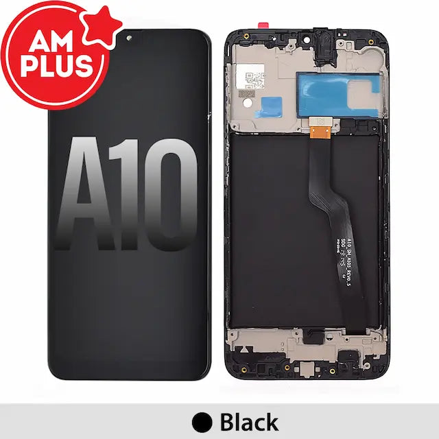 Samsung Galaxy A10 A105F LCD Screen Replacement Digitizer with Frame-Black (AMPLUS)