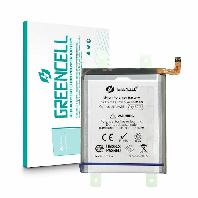 Greencell Samsung Galaxy S22 Ultra S908B Replacement Battery with Adhesive Strips 4855mAh