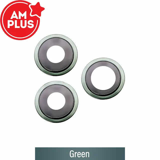 AMPLUS Rear Camera Lens with Bezel for iPhone 11 Pro / 11 Pro Max-Green