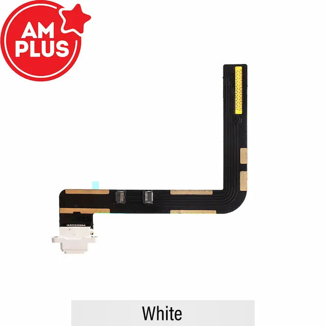 AMPLUS Charging Port with Flex Cable for iPad 10.2 (2019) / (2020) / (2021)-White