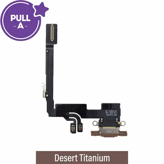 Charging Port for iPhone 16 Pro (PULL-A)-Desert Titanium