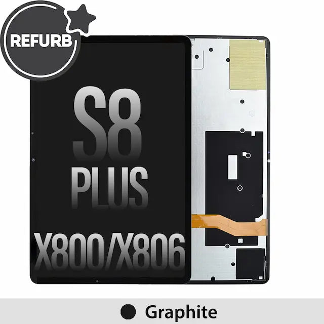 REFURB OLED Assembly Replacement for Samsung Galaxy Tab S8 Plus X800 / X806-Graphite (Wifi / 5G)