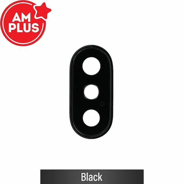 AMPLUS Rear Camera Lens with Bezel for iPhone X-Black