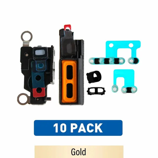 Loud Speaker & Microphone Anti-dust Mesh for iPhone 14 Pro-Gold (Pack of 10)