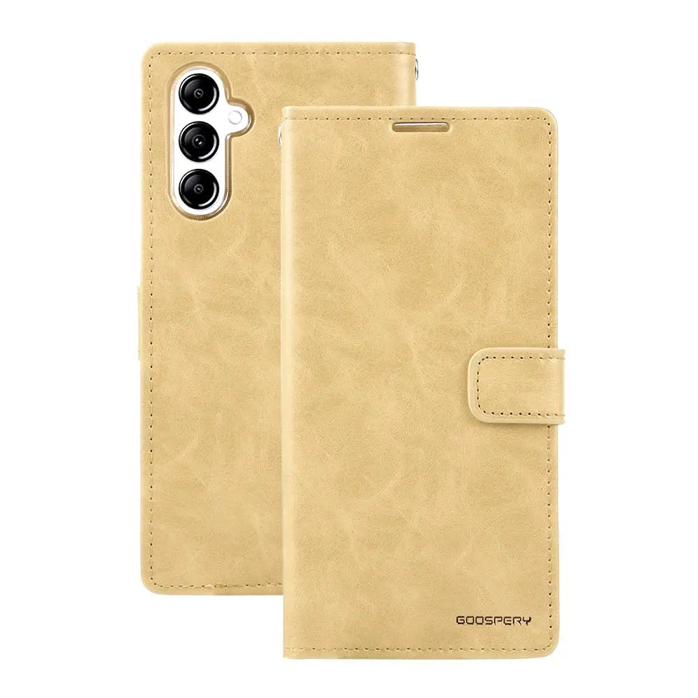 Mercury Blue Moon Diary Case for Samsung Galaxy A37 5G-Gold