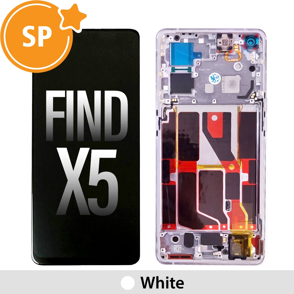 OLED Screen Replacement with Frame for OPPO Find X5 (Service Pack)