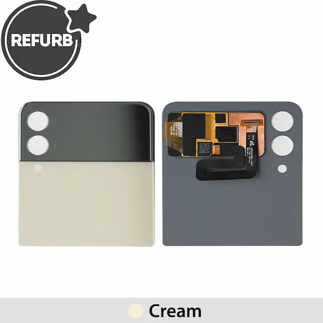 REFURB Outer OLED Screen Replacement for Samsung Galaxy Z Flip3 5G F711B-Cream