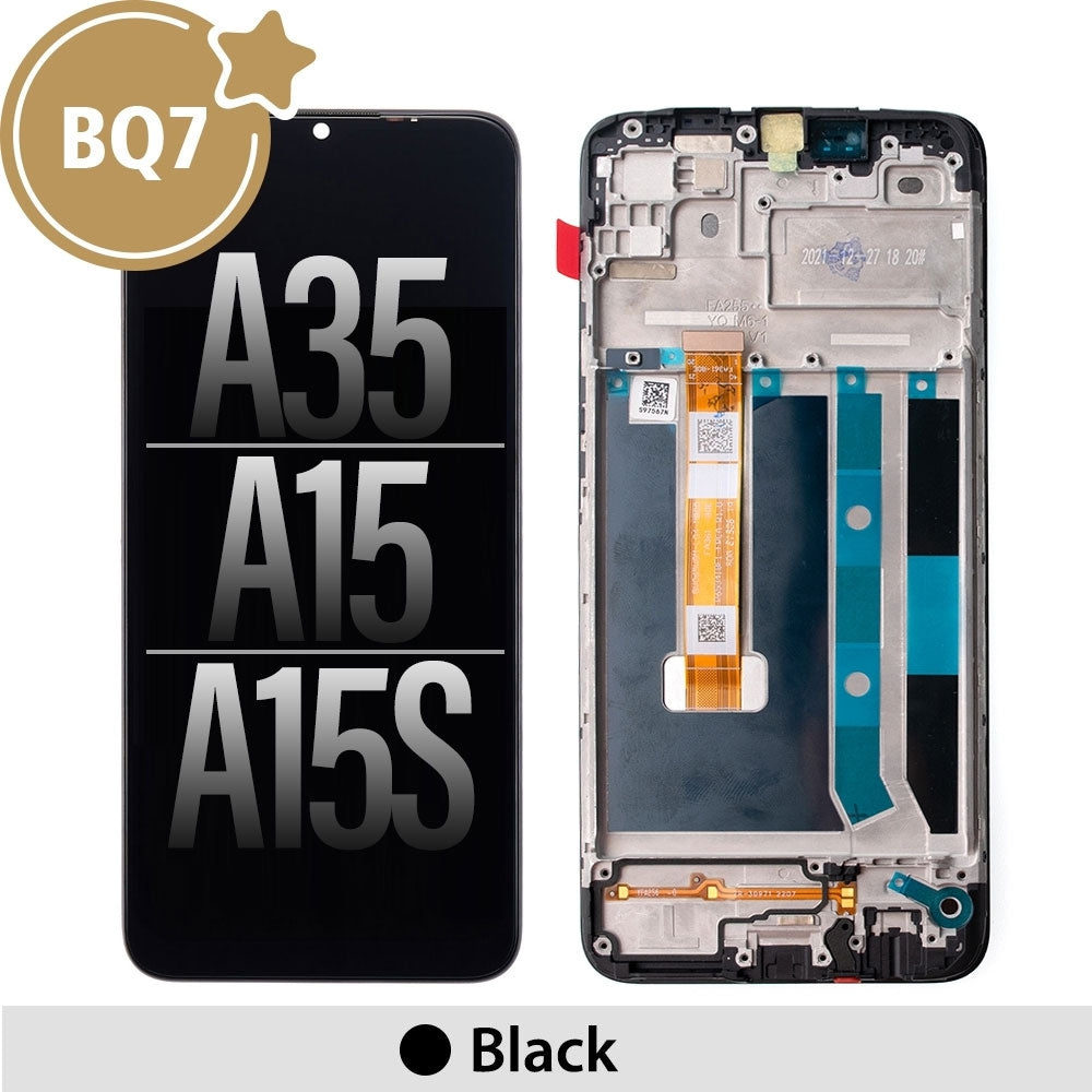 BQ7 LCD Assembly Replacement with Frame for OPPO A15 / A15s / A35 (As the same as service pack, but not from official OPPO)