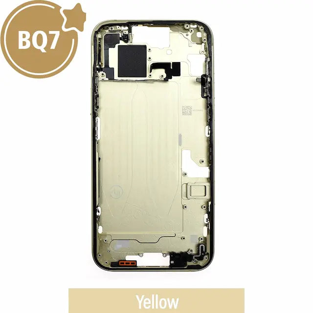 Mid-Frame Housing for iPhone 15 Plus-Yellow (With SIM Tray Version) (BQ7)