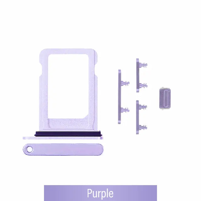 Single SIM Card Tray and Side Button for iPhone 12 mini-Purple
