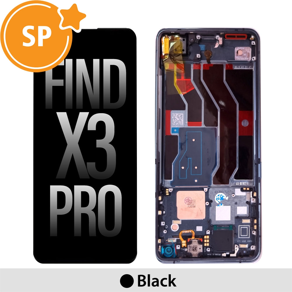 OLED Screen Replacement with Frame for OPPO Find X3 Pro (Service Pack)