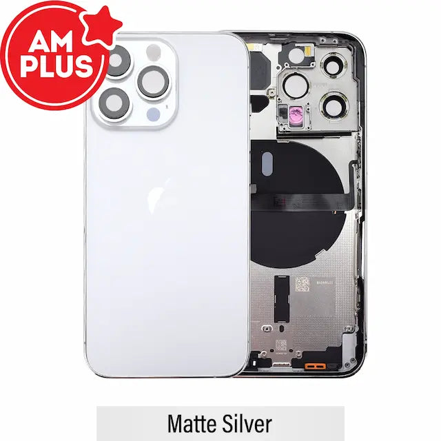 AMPLUS Rear Housing with Small Parts for iPhone 13 Pro-Silver