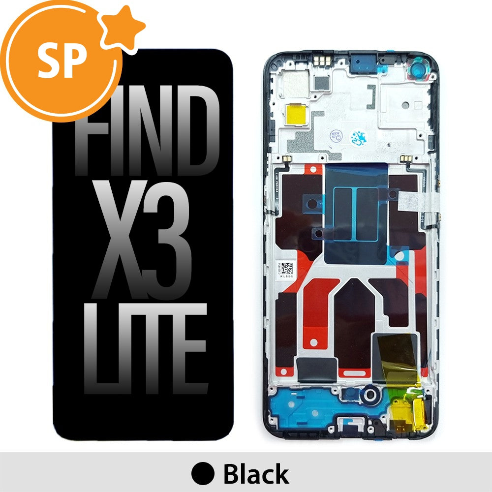 OLED Screen Digitizer Replacement with Frame for OPPO Find X3 Lite (Service Pack)