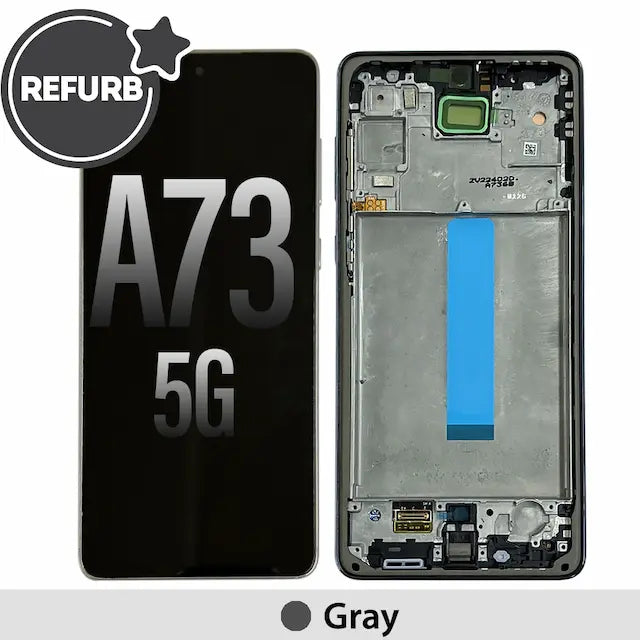 OLED Assembly Replacement with Frame for Samsung Galaxy A73 5G A736B -Gray (REFURB)