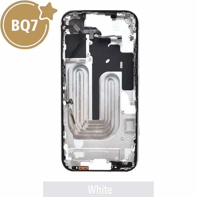 Mid-Frame Housing for iPhone 16-White (With SIM Tray Version) (BQ7) (No Camera Control Button)