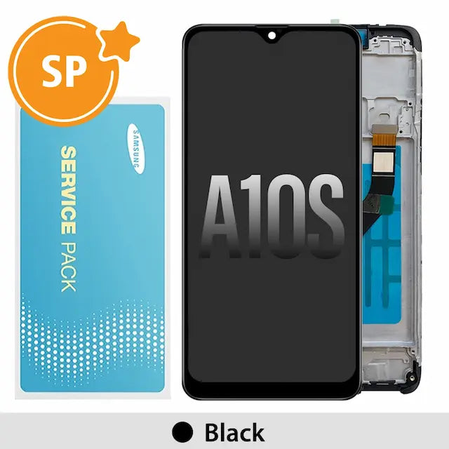 Samsung Galaxy A10s A107F LCD Screen Replacement with Frame GH81-17482A (Service Pack)-Black