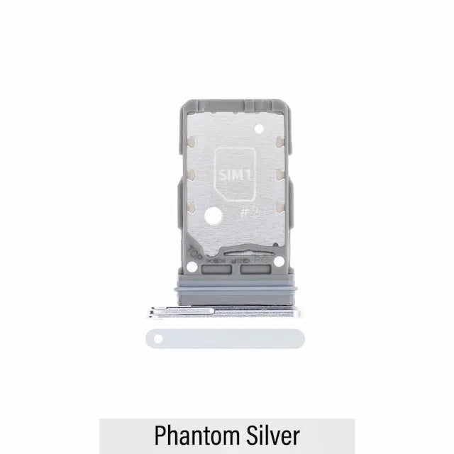 Dual SIM Card Tray for Samsung Galaxy S21 Plus G996-Phantom Silver