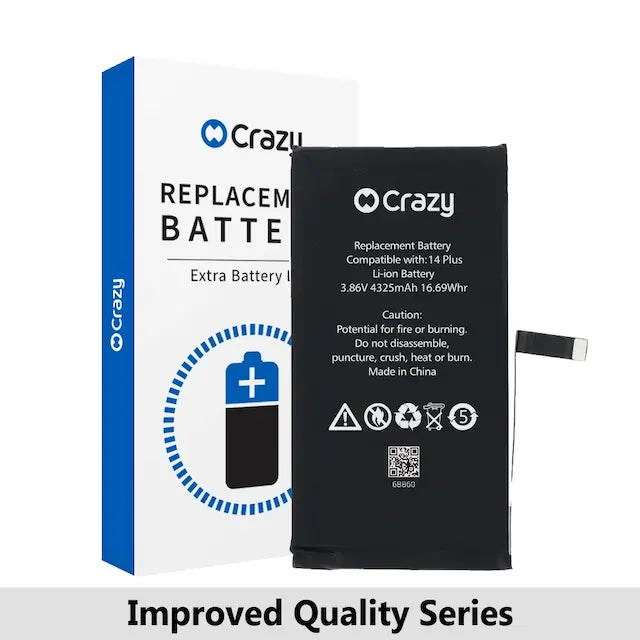 Crazy Improved Quality-iPhone 14 Plus Replacement Battery with Adhesive Strips 4325mAh (TI CHIP: 27546) (Cheapest Price)