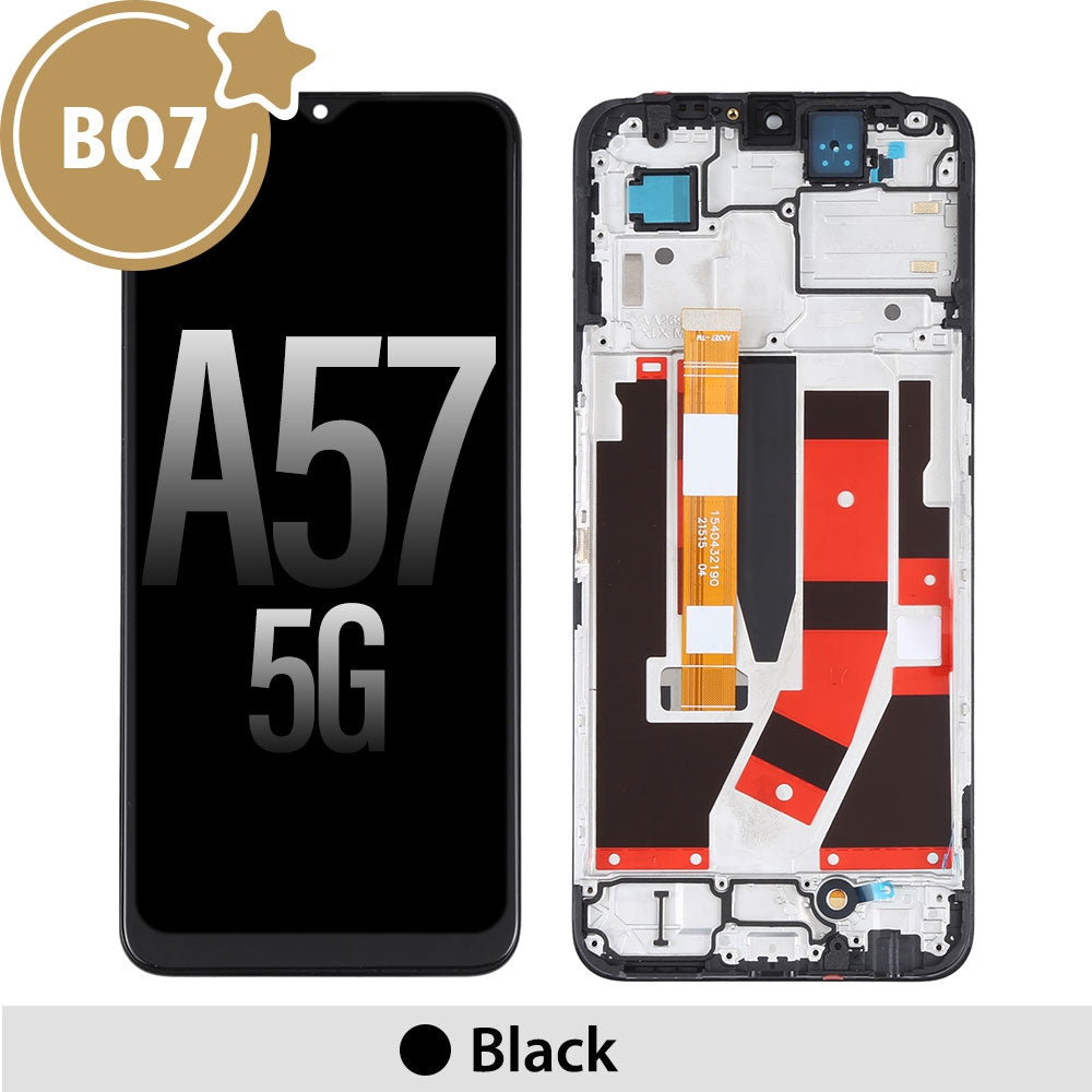 BQ7 LCD Assembly Replacement with Frame for OPPO A57 5G (As the same as service pack, but not from official OPPO)