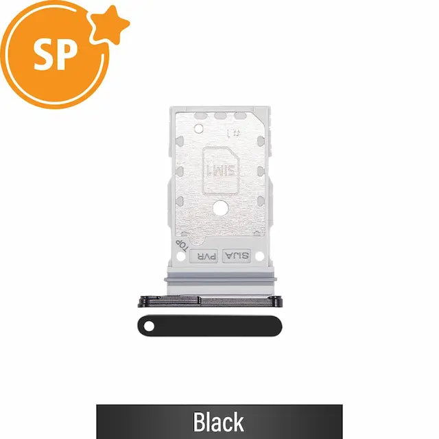 Dual SIM Card Tray for Samsung Galaxy S22 S901B / S22 Plus S906B GH98-47086A (Service Pack)-Phantom Black