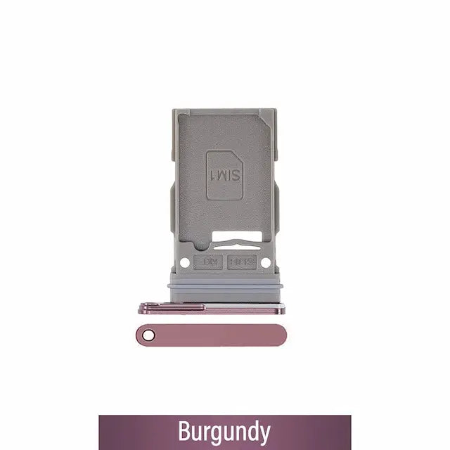 Single SIM Card Tray for Samsung Galaxy S22 Ultra 5G S908B-Burgundy