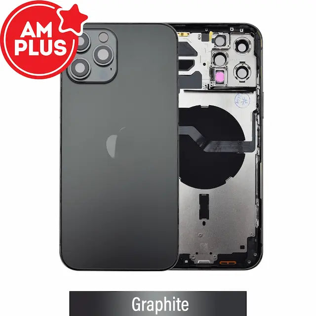 AMPLUS Rear Housing with Small Parts for iPhone 12 Pro Max-Graphite